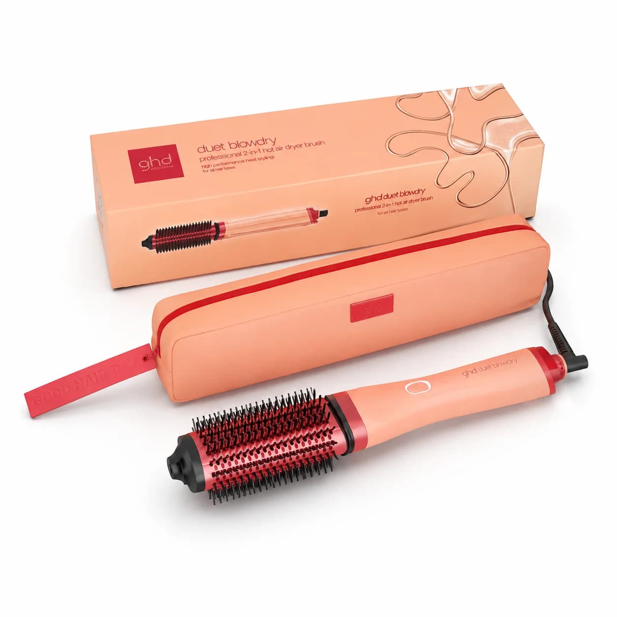 ghd Duet Blowdry Hair Dryer Brush Sun-Kissed Peach