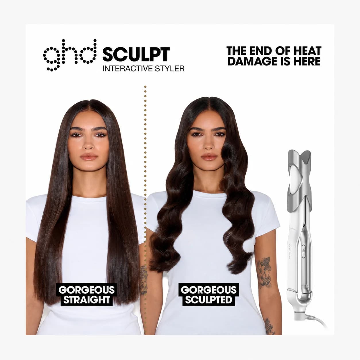 ghd Sculpt Interactive Hair Straightener White