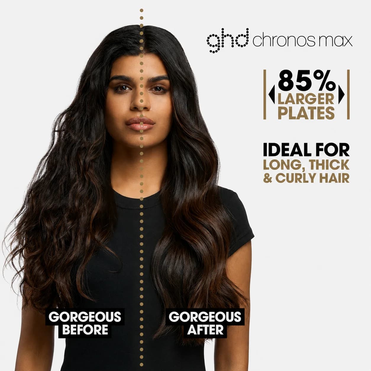 ghd Chronos Max Wide Plate Hair Straightener Dusted Pink