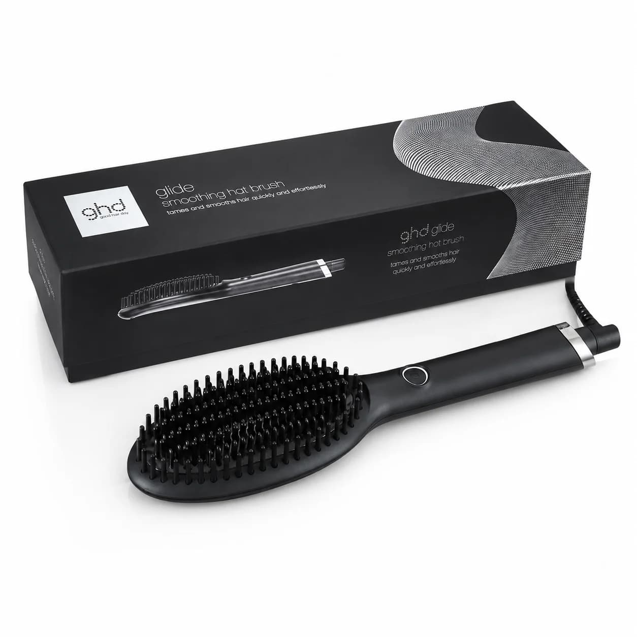 ghd Glide+ Ceramic Smoothing Hot Brush Black