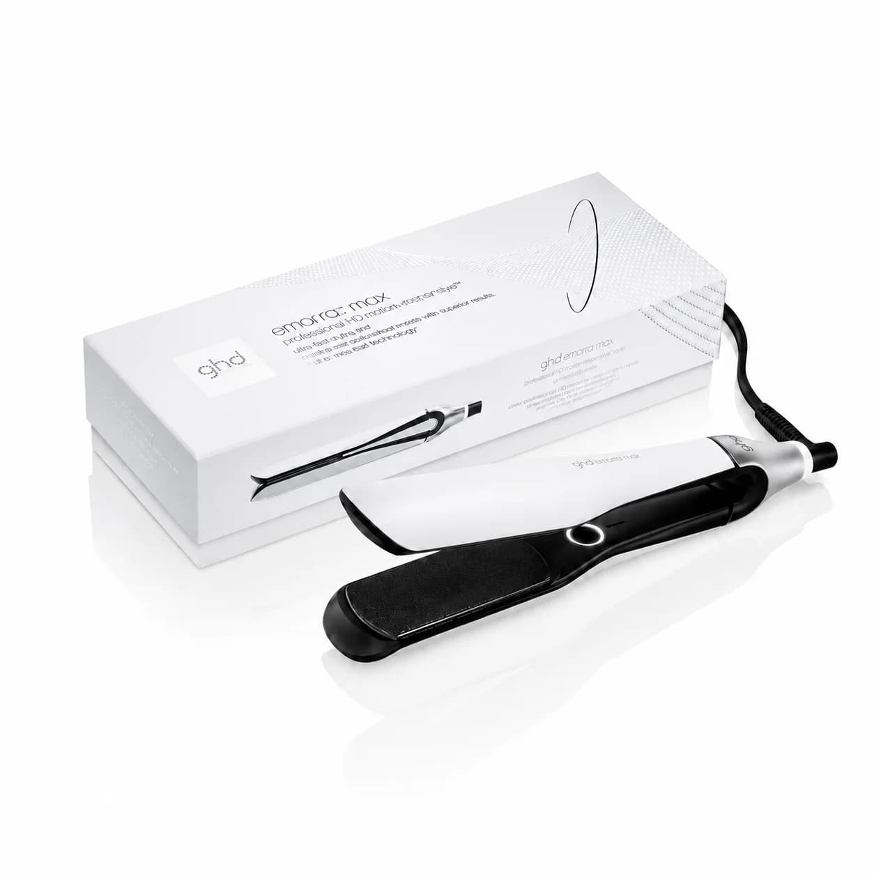 ghd Chronos Max Wide Plate Hair Straightener White