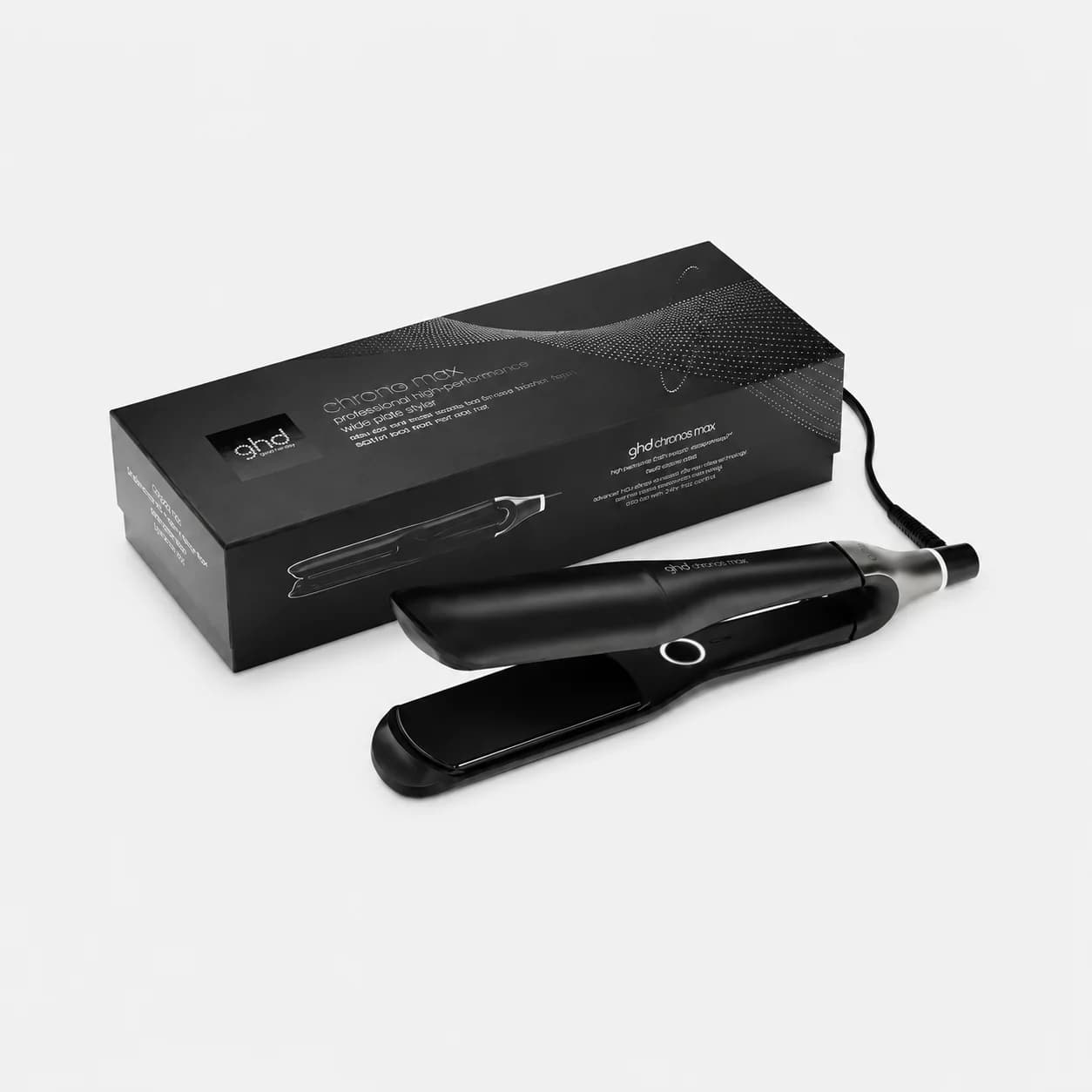 ghd Chronos Max Wide Plate Hair Straightener Black